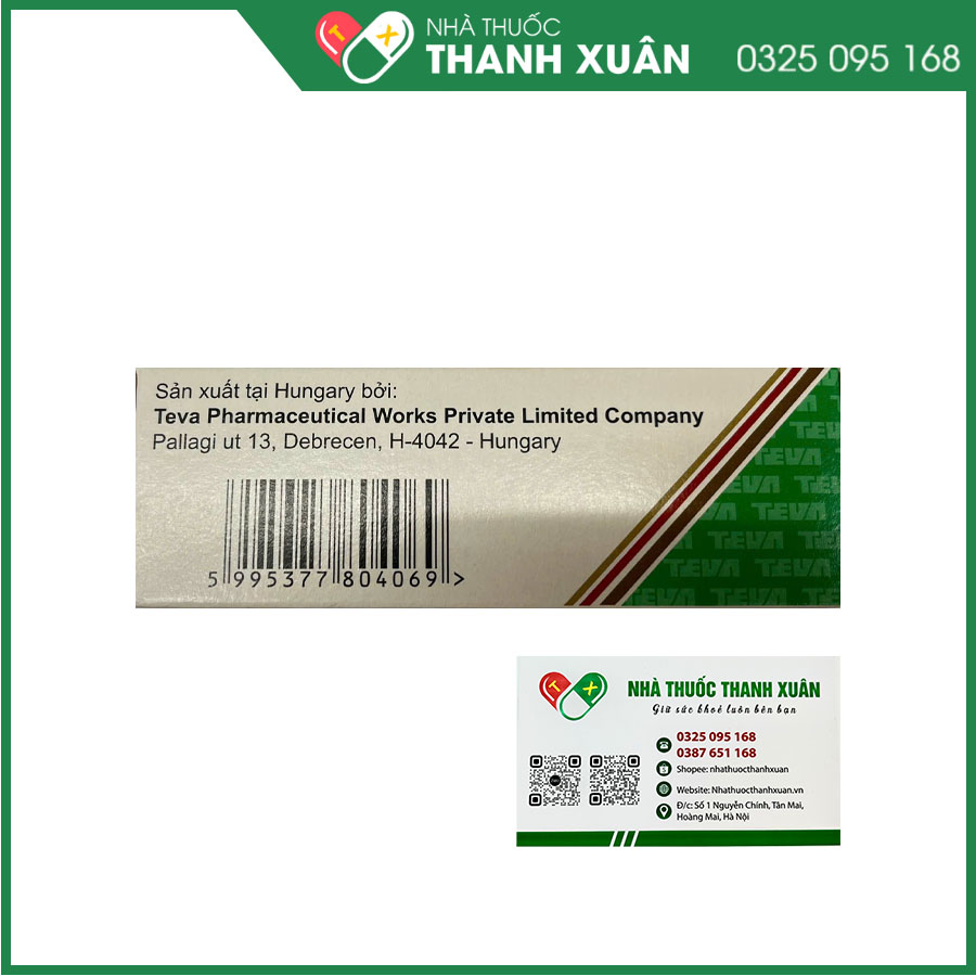 Thuốc Mycophenolate mofetil Teva điều trị dự phòng thải ghép cấp
